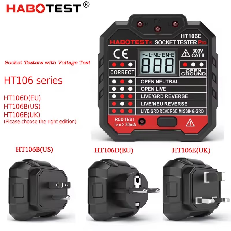 HT106 Digital Socket Tester Pr - Smart Home Europe recension och pris