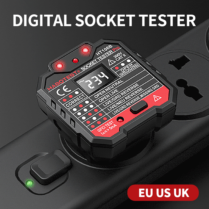 HT106 Digital Socket Tester Pr - Smart Home Europe recension och pris
