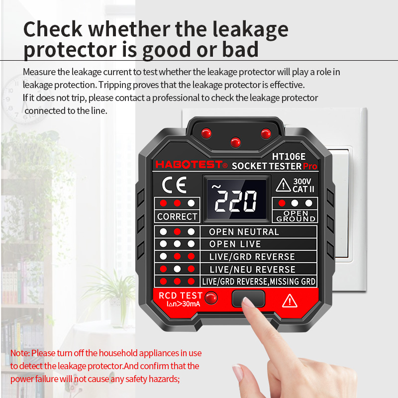 HT106 Digital Socket Tester Pr - Smart Home Europe recension och pris