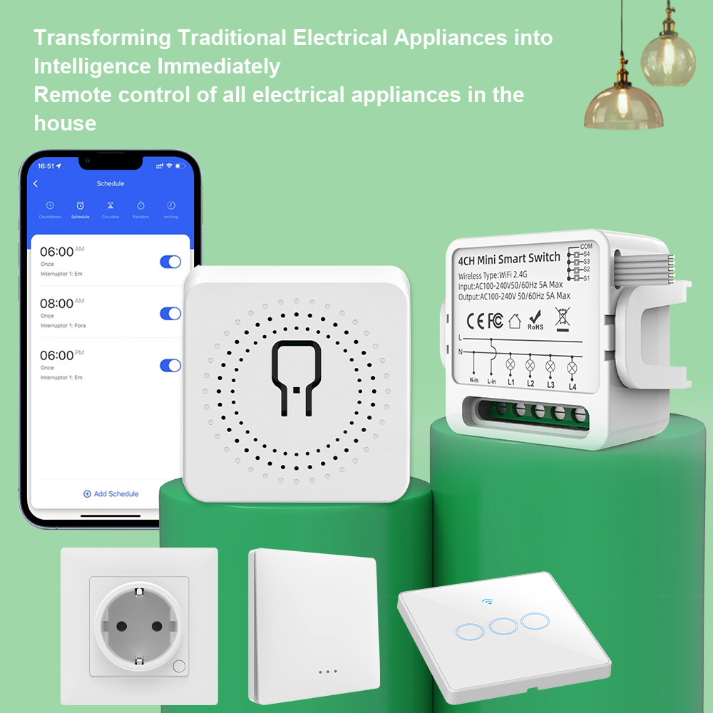 Tuya WiFi Smart Switch 1/2/3/4 - Smart Home Google Assistant recension och pris