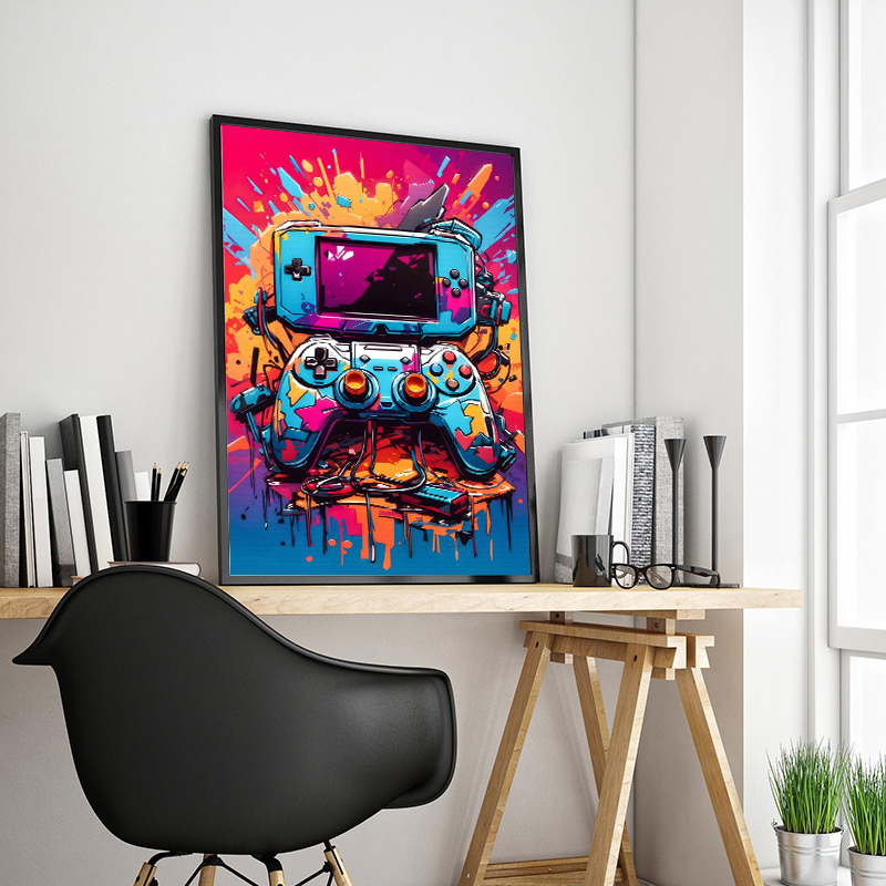 Graffiti Colorful Game Control - Smart Home Poster recension och pris