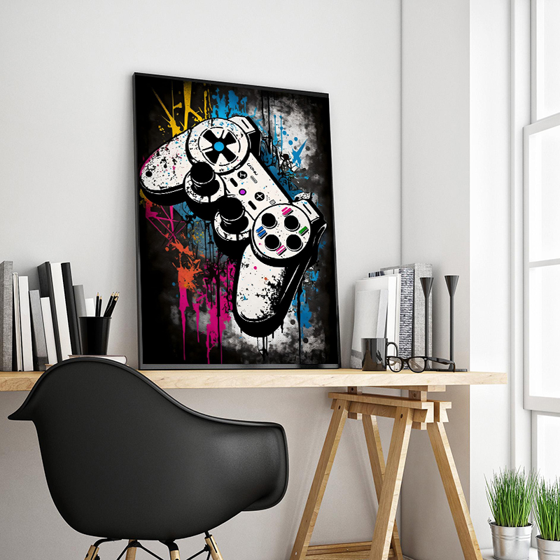 Graffiti Colorful Game Control - Smart Home Poster recension och pris