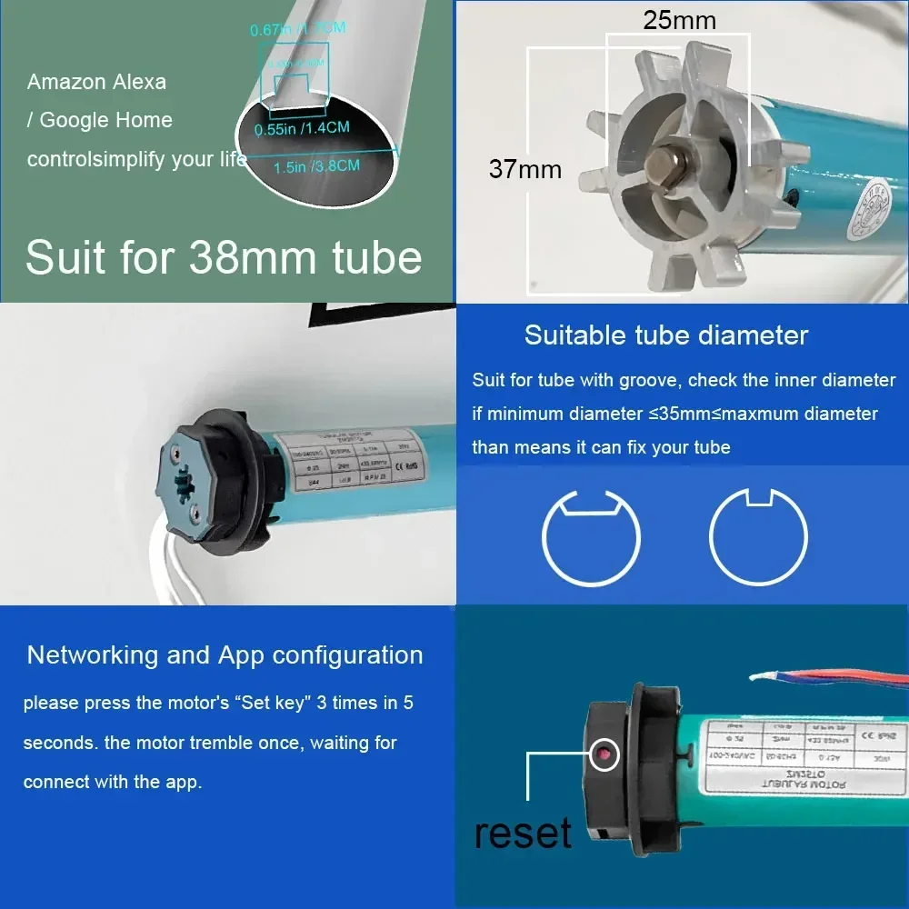SZMYQ 25mm 2N Tuya Smart Curta - Curtain Motor recension och pris