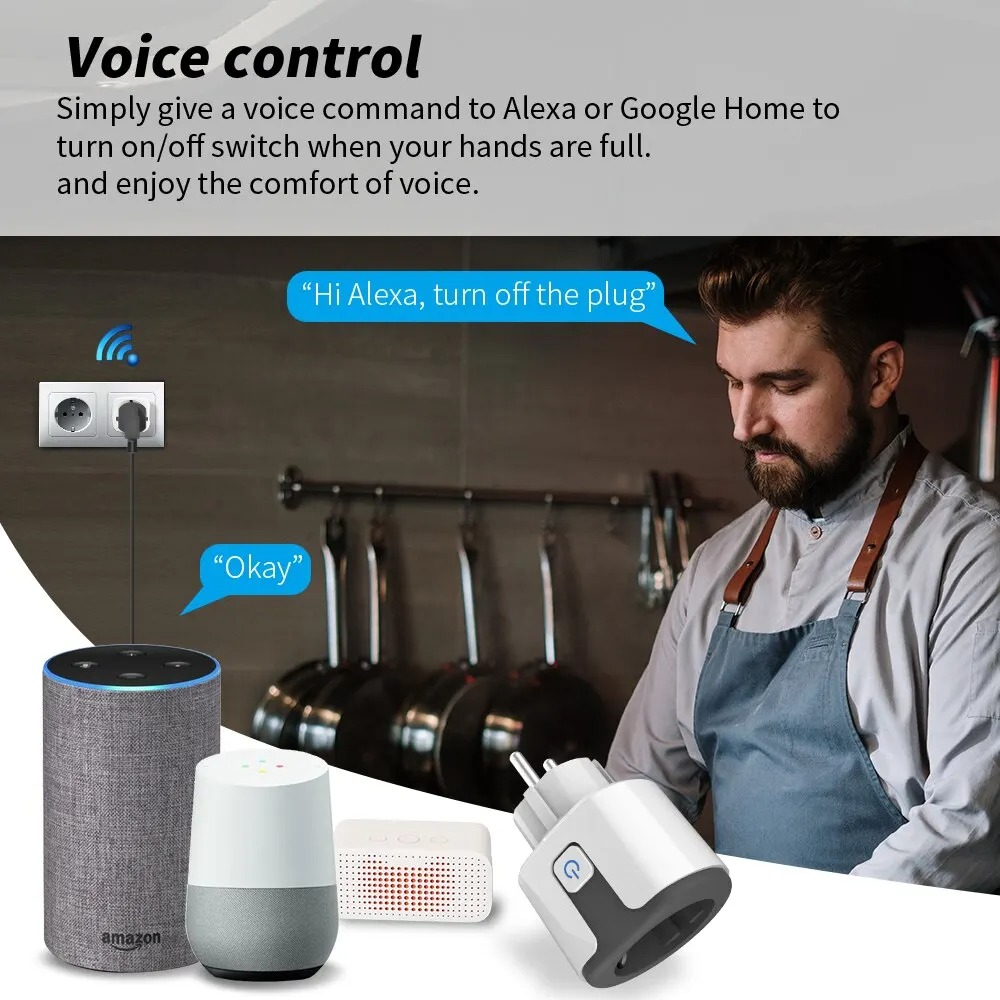 WiFi EU Smart Socket Plug Work - Smart Home Europe recension och pris