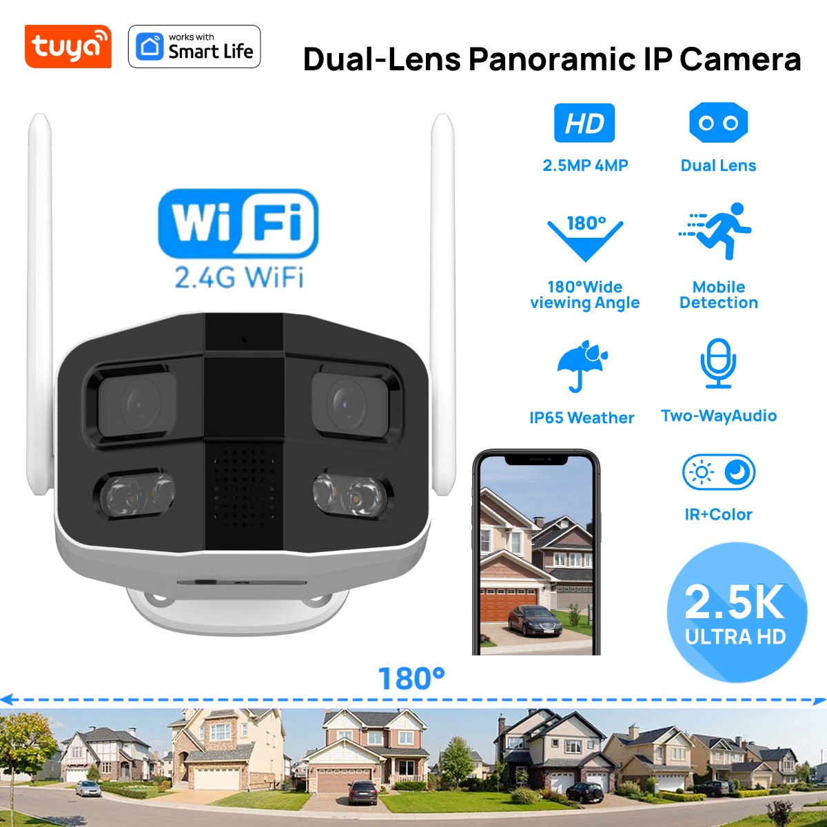 Tuya Smart 4MP 2.5K Dual-Lens  - Smart Home Camera Ezviz recension och pris
