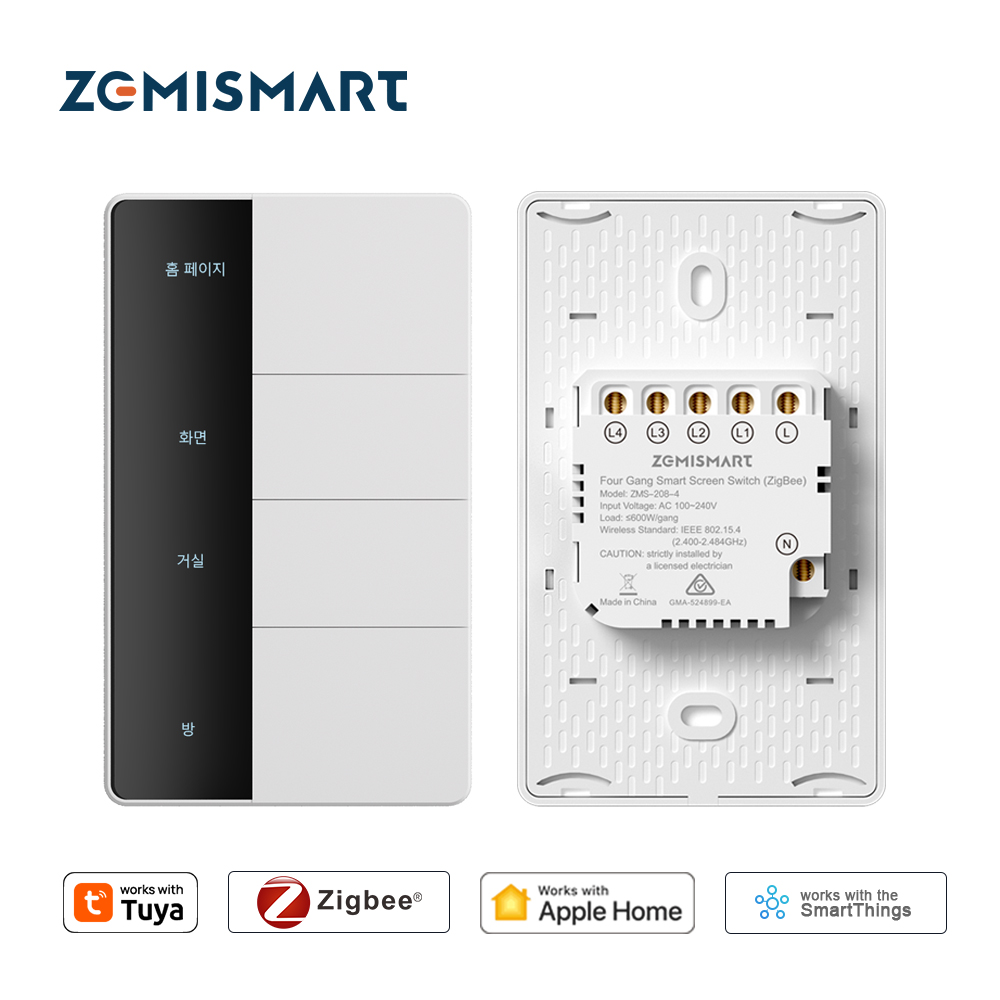 1234 Gang US Type Zigbee Push  - Smart Home Hub Matter recension och pris