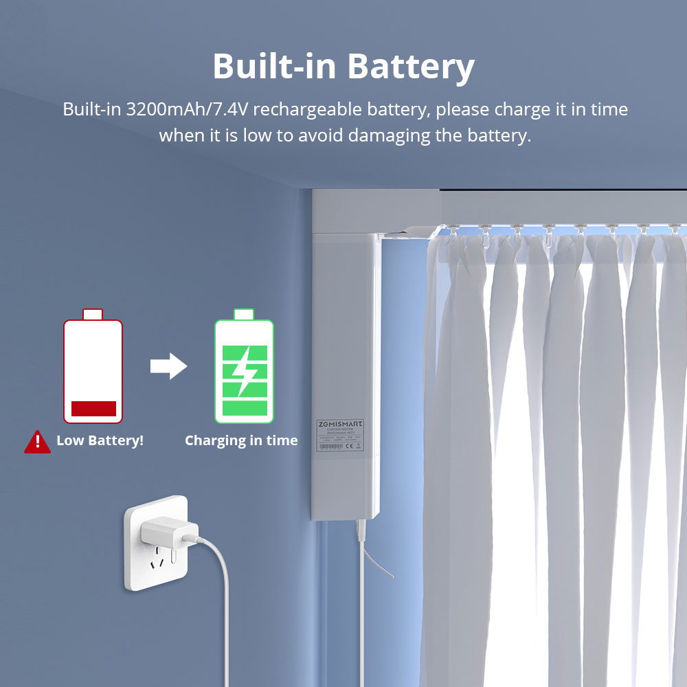 Zemismart Tuya Zigbee Recharge - Curtain Motor recension och pris