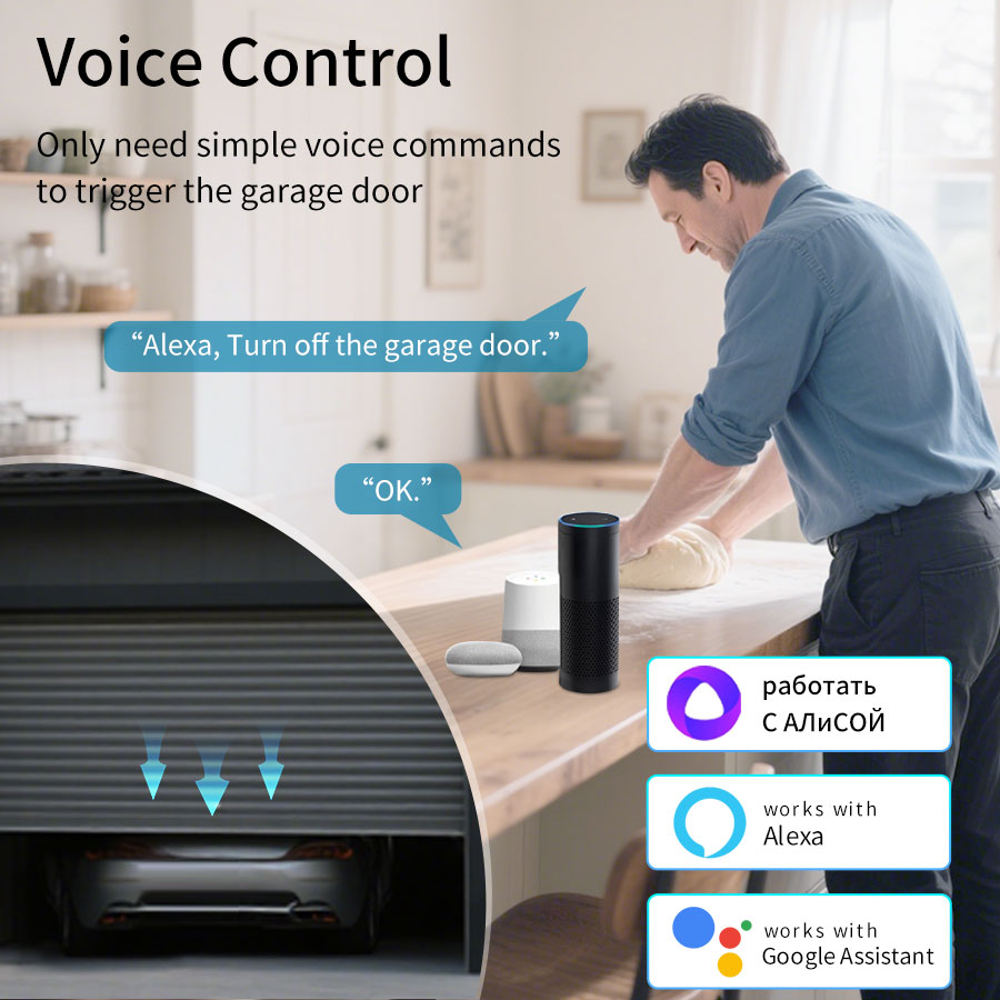 Tuya Smart WiFi or Zigbee Gara - Smart Home Google Assistant recension och pris