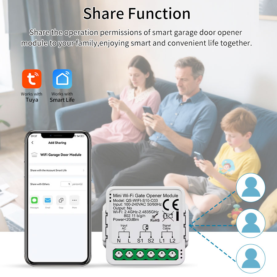 Tuya Smart WiFi or Zigbee Gara - Smart Home Google Assistant recension och pris