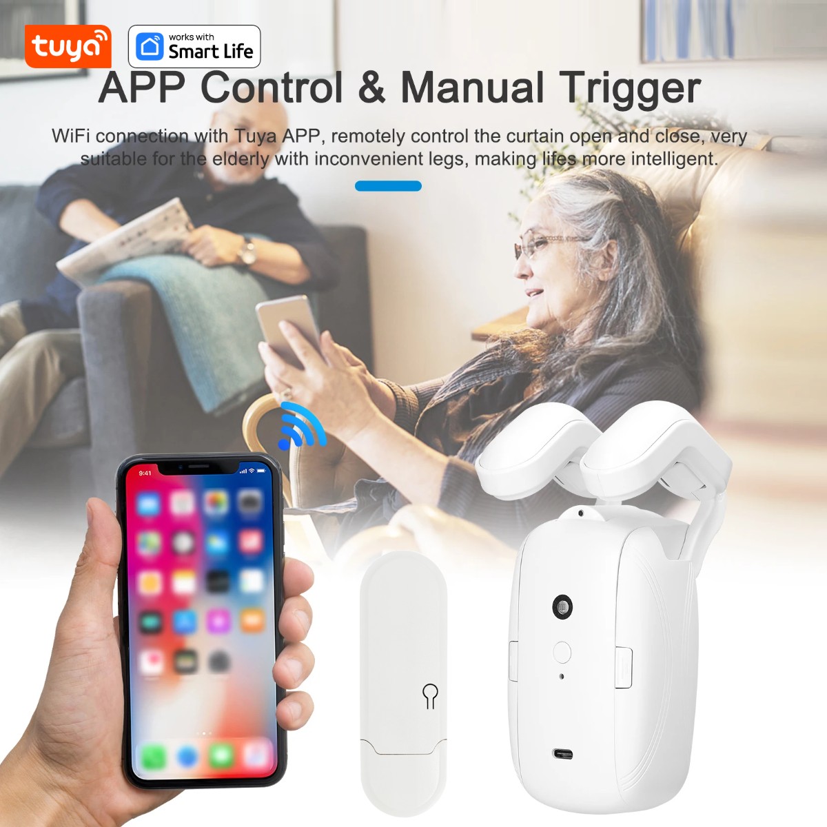 1/2PCS Tuya Smart WiFi Curtain - Smart Home Gira recension och pris