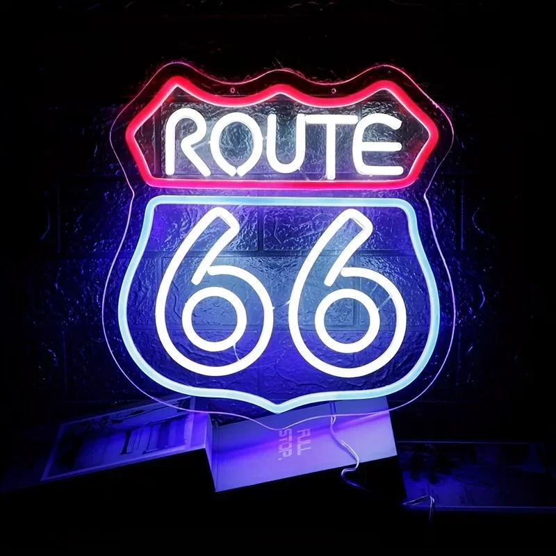Historic Route 66 Neon Sign Ho - Smart Home Poster recension och pris