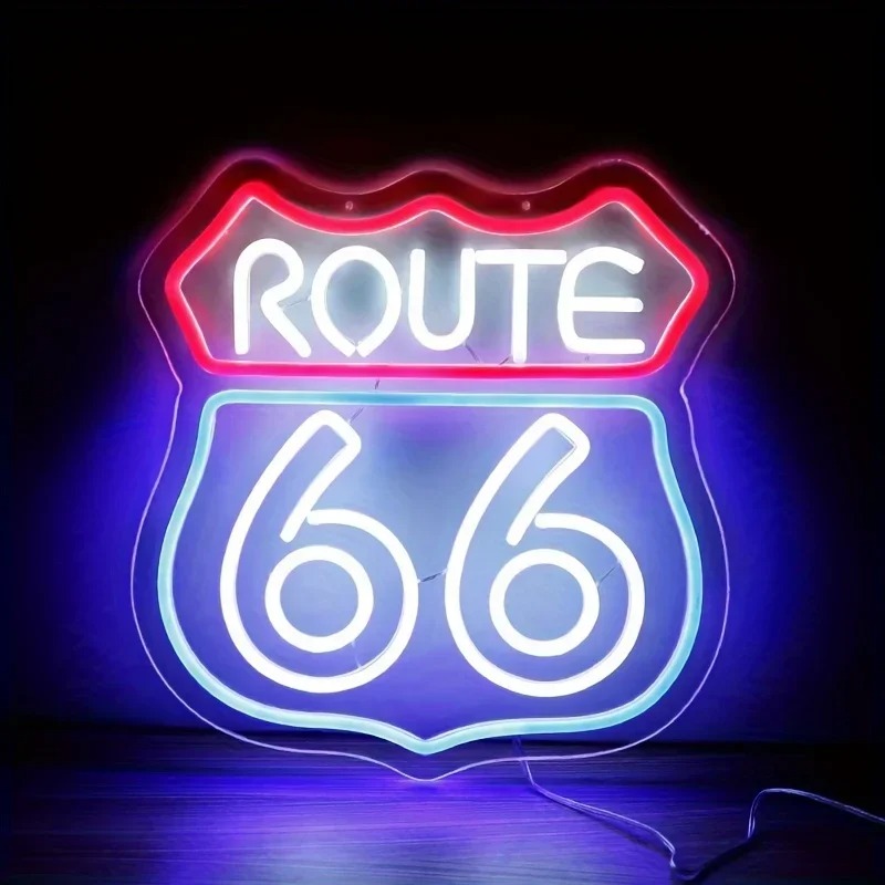 Historic Route 66 Neon Sign Ho - Smart Home Poster recension och pris