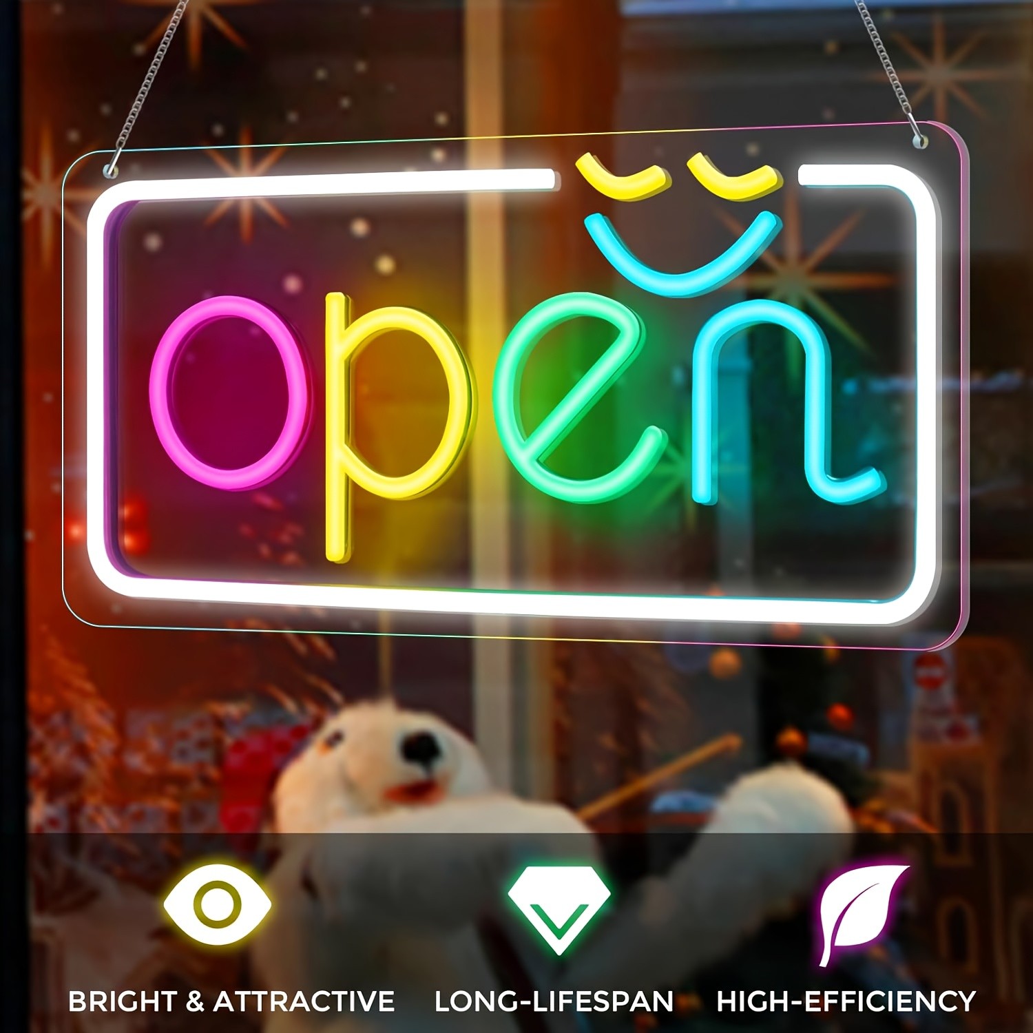 1Pc Led Neon Open Sign Bright  - Smart Home Poster recension och pris