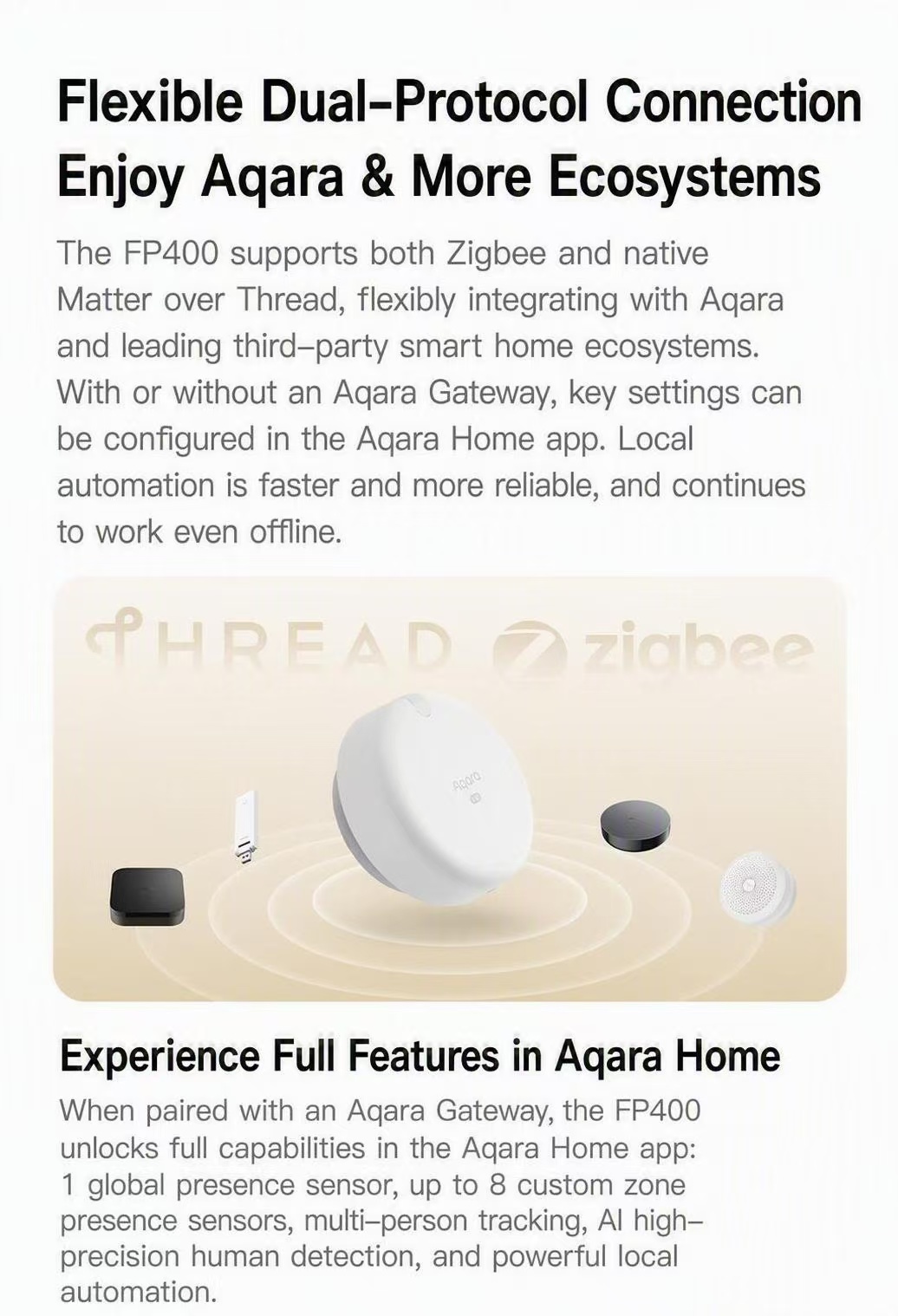 Aqara FP400 AI Millimeter‑Wave - Smart Home Hub Matter recension och pris