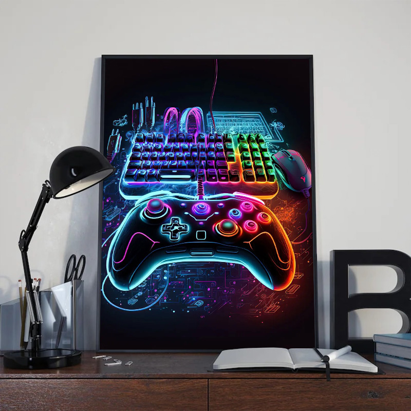 Neon Pop Cool Gaming Wall Art  - Smart Home Poster recension och pris