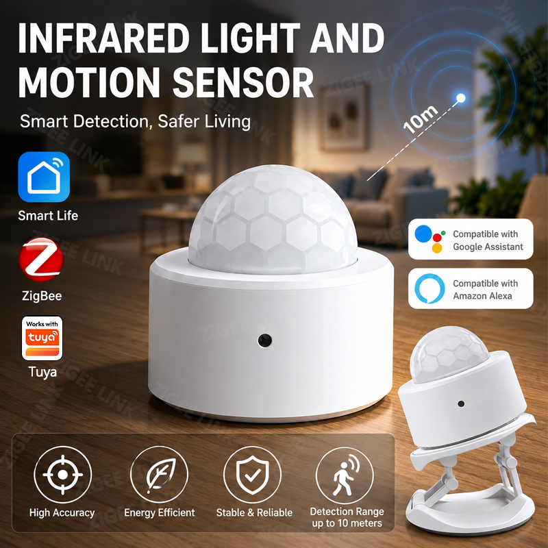 ZigBee 3.0 PIR Motion Sensor W - Smart Home Google Assistant recension och pris