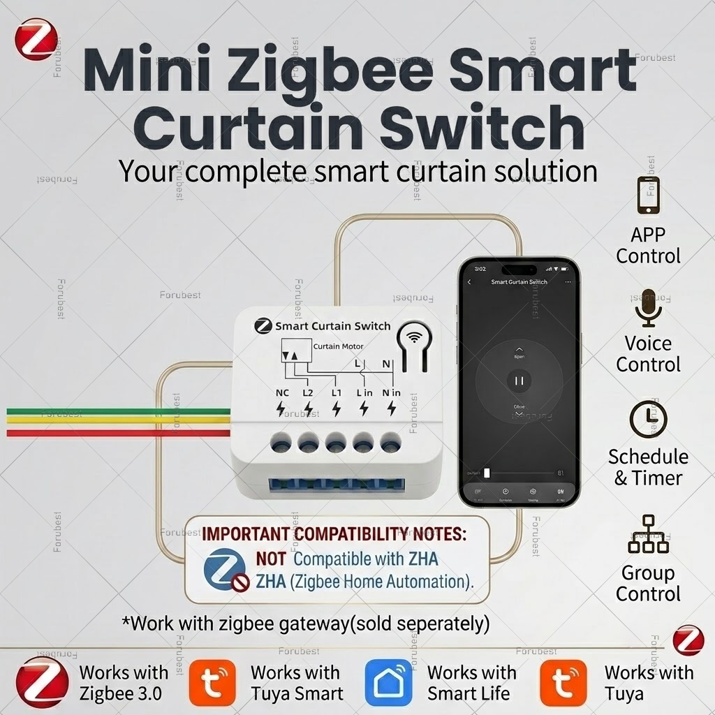 ZigBee Smart Curtain Switch Mo - Curtain Motor recension och pris