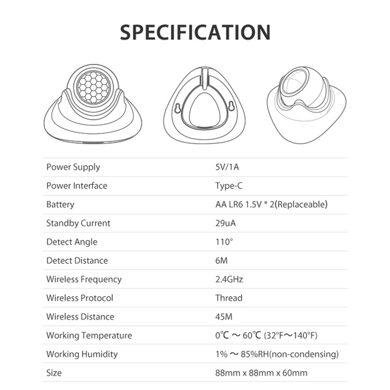FEDI-Matter Thread Human Prese - Smart Home Hub Matter recension och pris