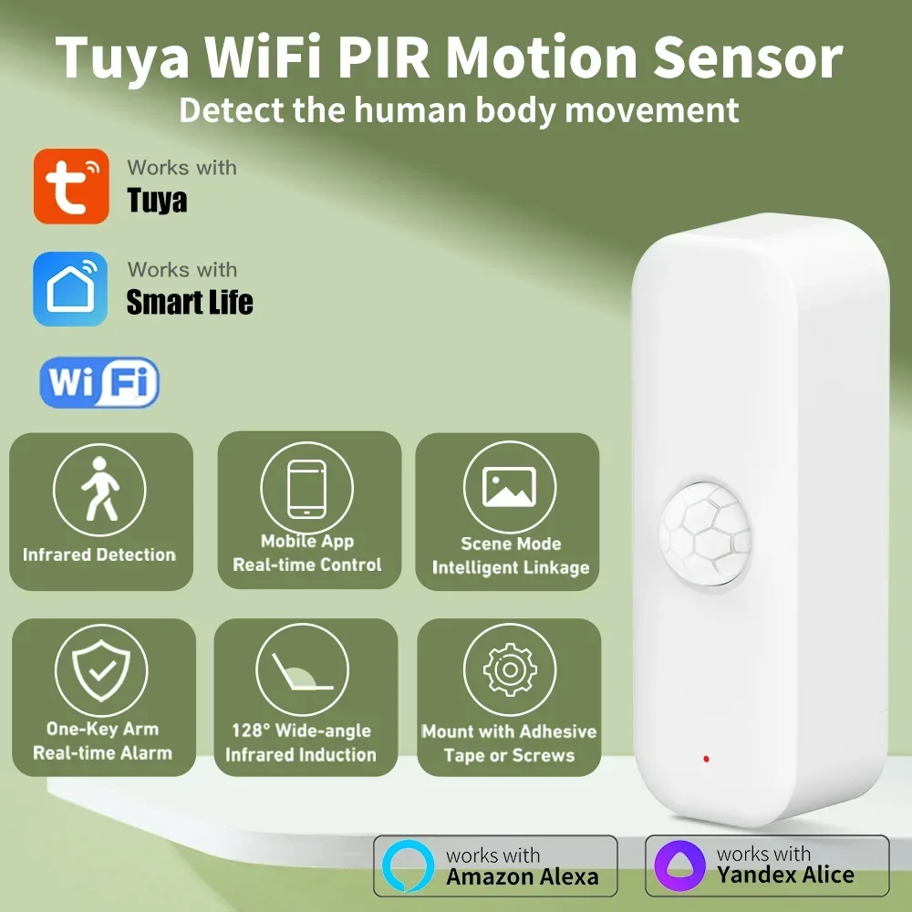 Tuya WiFI Motion Sensor PIR Sm - Smart Home Google Assistant recension och pris