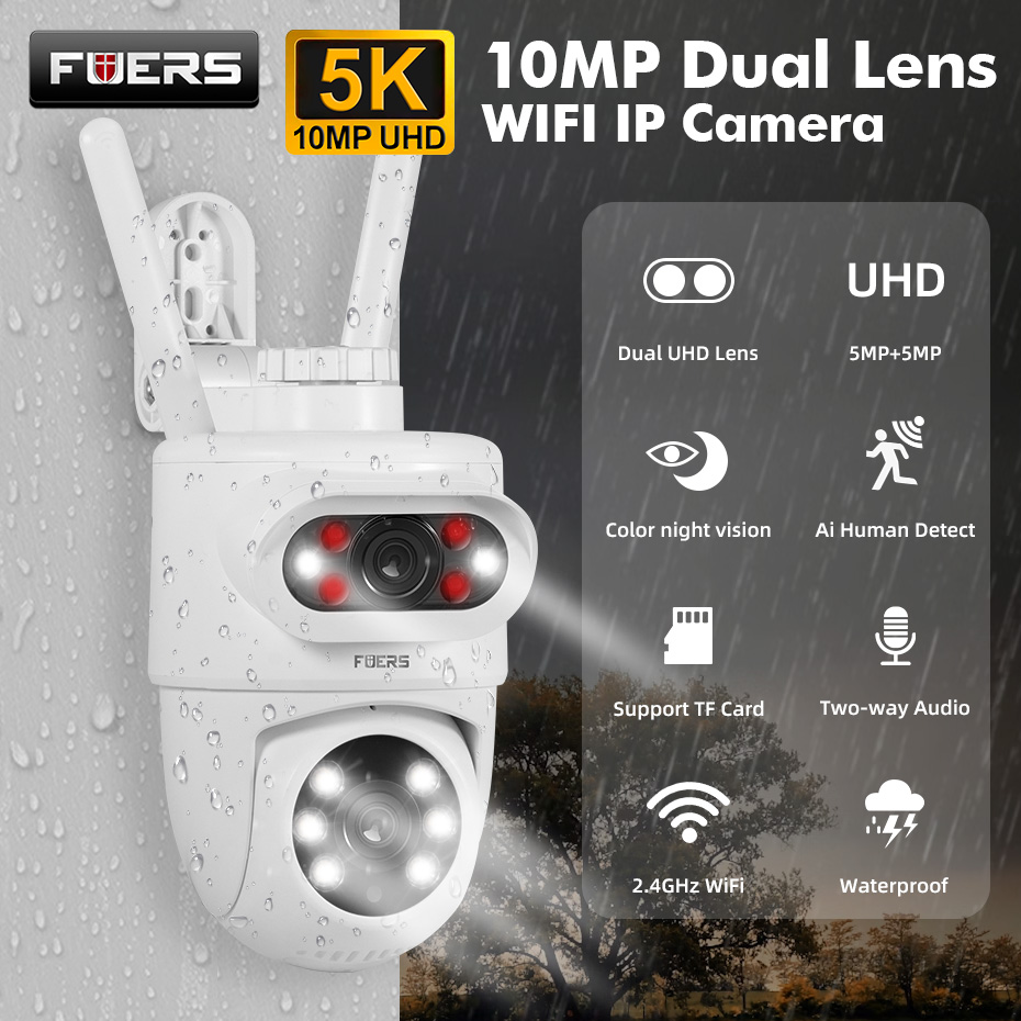 FUERS 5K 10MP Dual Lens IP Cam - Smart Home Camera Ezviz recension och pris