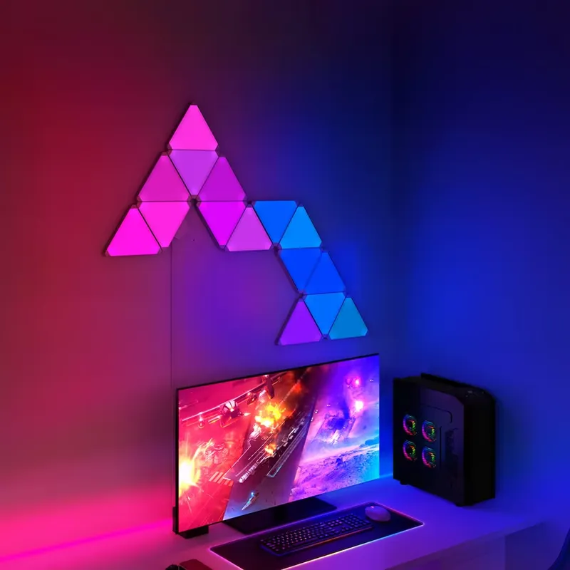 Banqcn Triangle LED Gaming Set - Smart Home Google Assistant recension och pris
